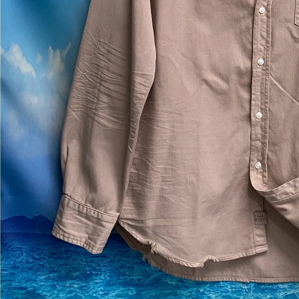 Frank & Eileen Eileen Button-Up Shirt Famous Denim Size: M Sand - Picture 9 of 16